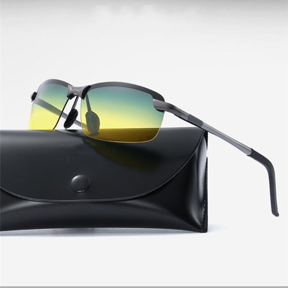 Day Night Vision Men's Pilot Polarized Sunglasses Driving Sports Fishing Eyewear - Picture 4 of 5